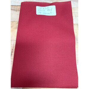 18X12 Dark Red 14 Count Aida Fabric Cross Stitch